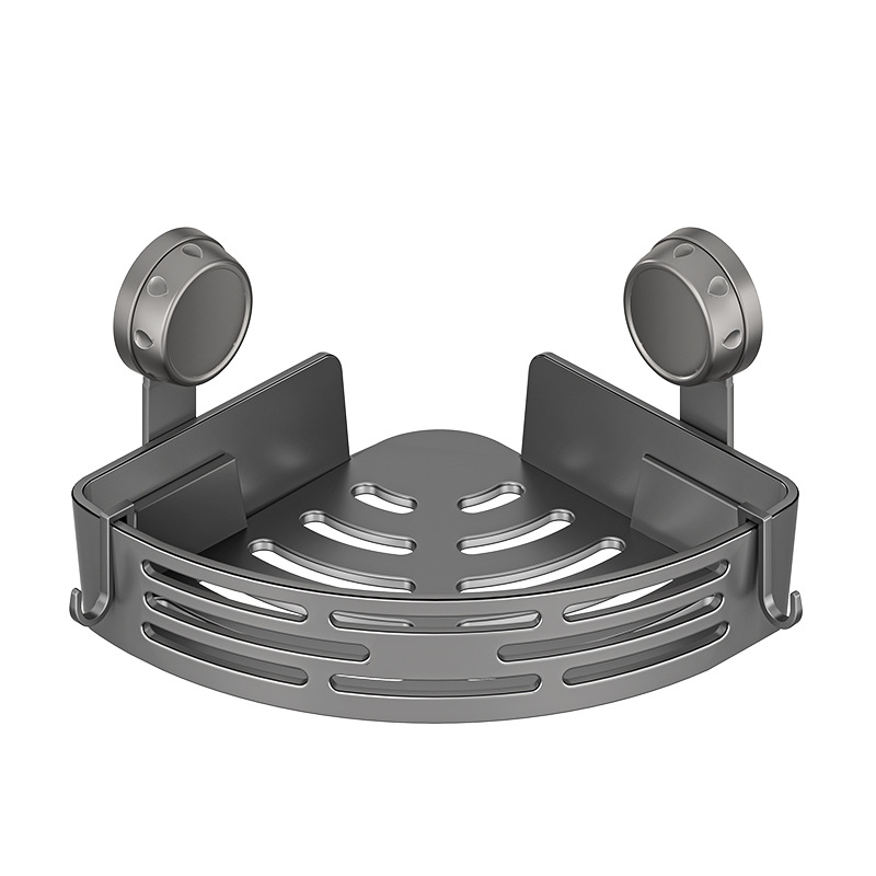 Bathroom Suction Cup Triangle Basket Storage Rack Bathroom Sink Corner Punch-Free Wall-Mounted Toilet Storage Rack