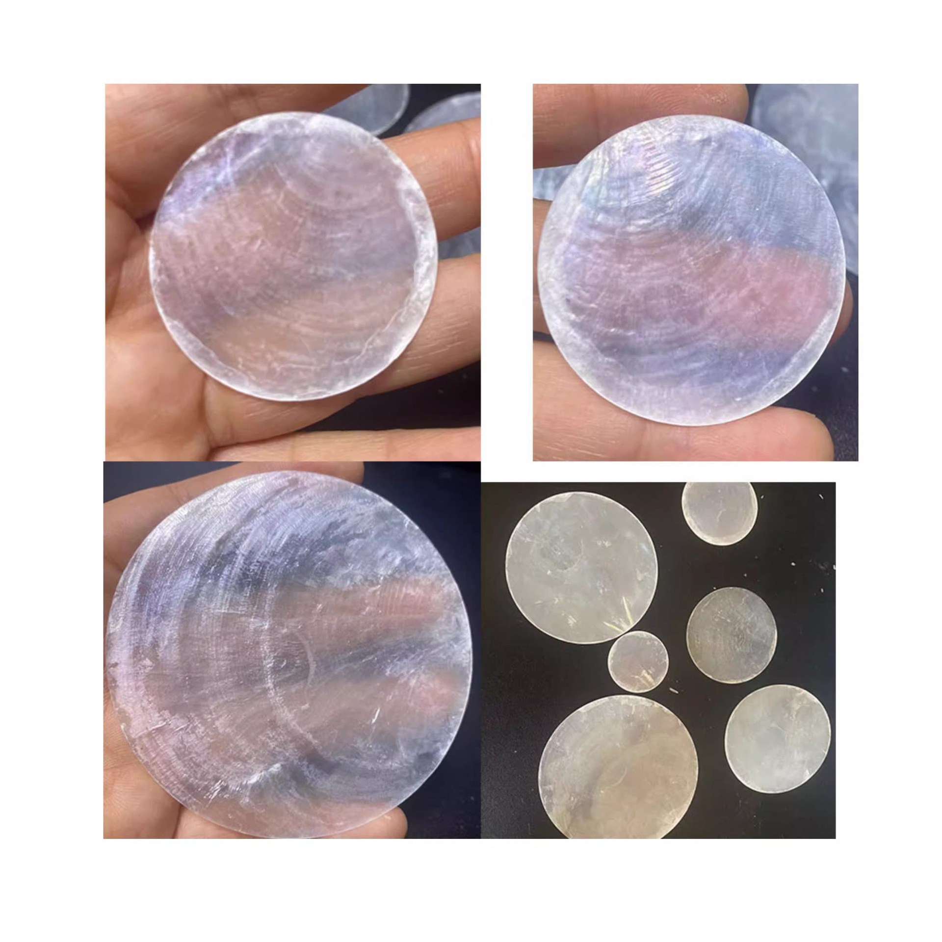 Mica Flakes Natural Shell Shell Wind Chime Mother-Of-Pearl Decorative Pieces DIY Lamps Mirror Shell Wedding Disc Painting Accessories