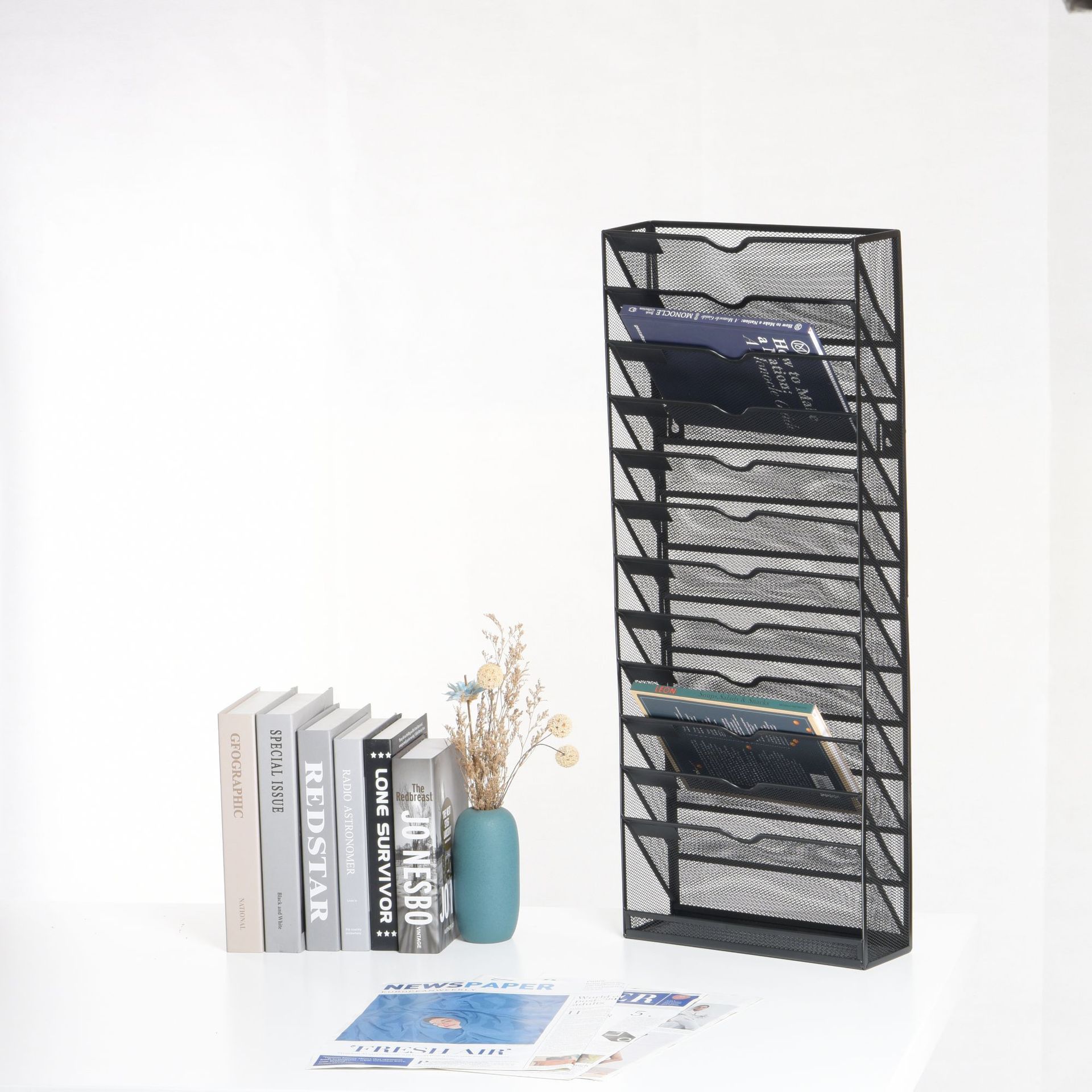 School Desk Multi-layer Desk Same Height Side Storage Rack Multi-layer Bookshelf Textbook Classification Storage Box Office Desk