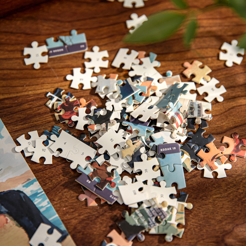 Mr. Paper 7-Inch 108-Piece Puzzle Gift Box Comes with Photo Frame, Theater Roaming, Movie-Themed Puzzle Decoration Ornaments