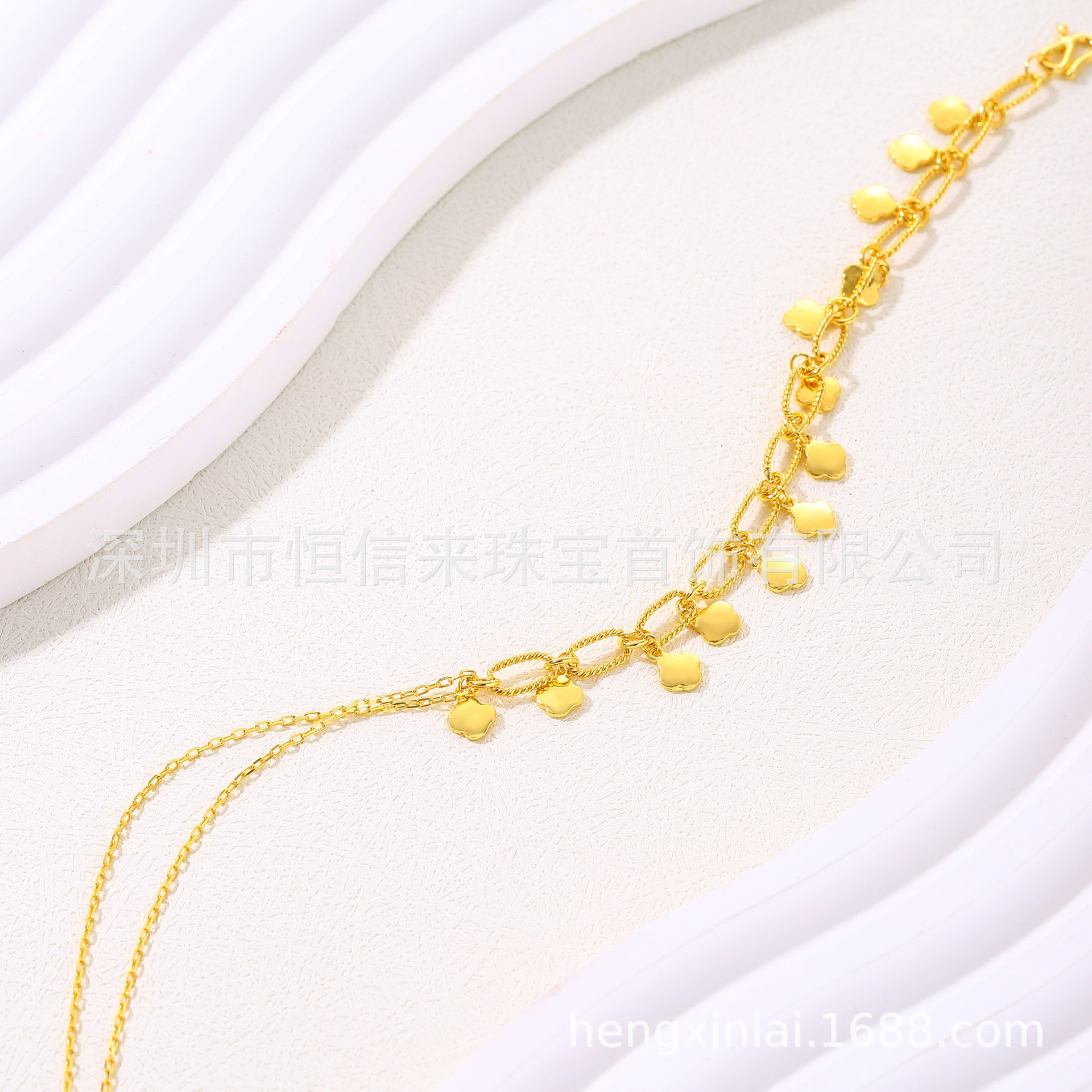 Seiko Gold Anklet Design and Manufacturing Pure Gold 999 Anklet Processing 24K Real Gold Anklet Design and Manufacturing