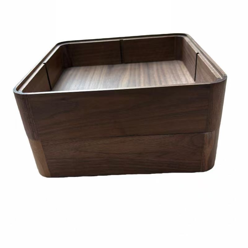Black Walnut Frame Wooden Box and Wooden Tray Production. the Corner Strength Is High and the Bottom Is Equipped with Slots That Can Be Stacked Together