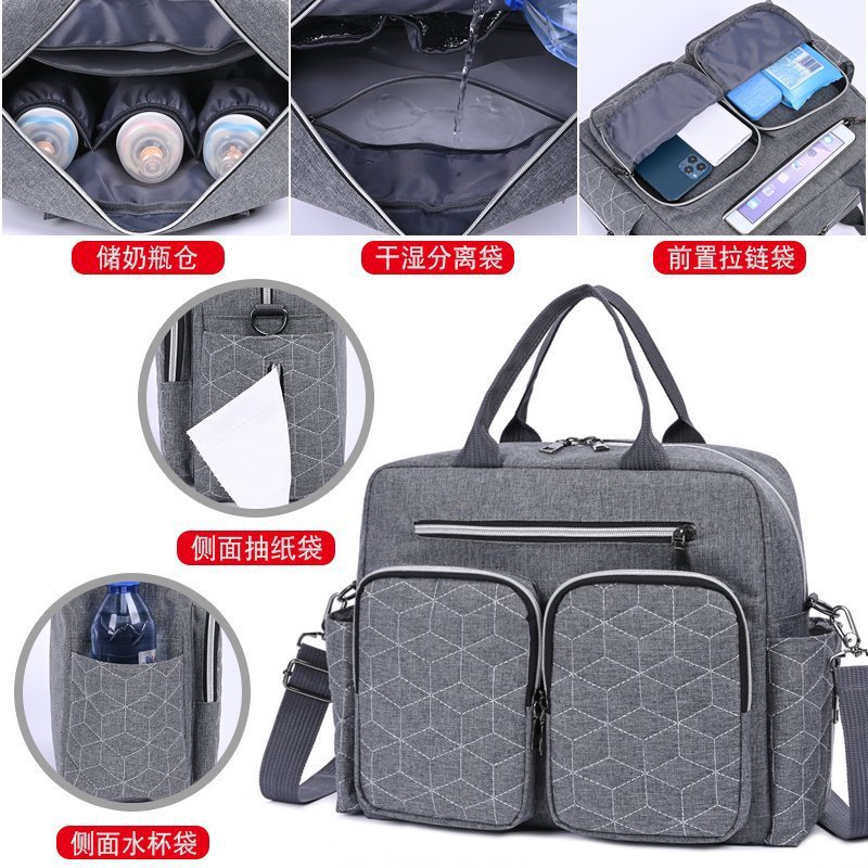 Cross-border Fashion Women's Handbag Multi-functional Large Capacity Mummy Bag Baby Bag Mother Crossbody Backpack