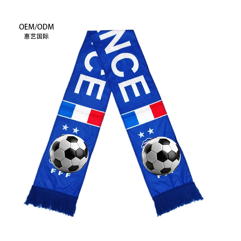 Индивидуальный шарф с цветным блоком, эмблемой и слоганом сборной Франции на чемпионате мира, для фанатов, марафонских мероприятий и поддержки