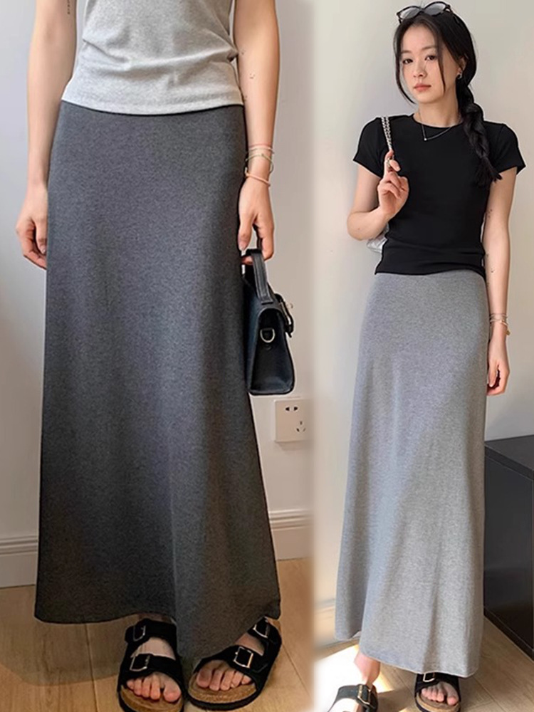 Pregnant Women's Skirt for Summer 2025 New Style Non-supporting Abdominal Non-bellied Mid-length Sheath Fishtail Skirt Long Skirt for Summer