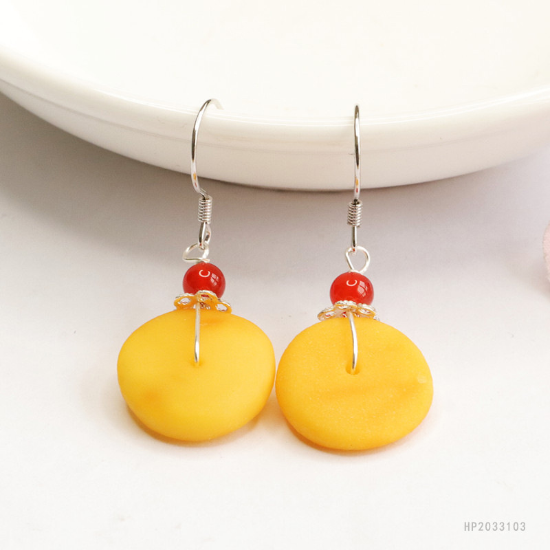 Серьги Yuyu из натурального янтаря Пчелиный воск Застежка S925 серебро Женские серьги Заводская модель HP2033103