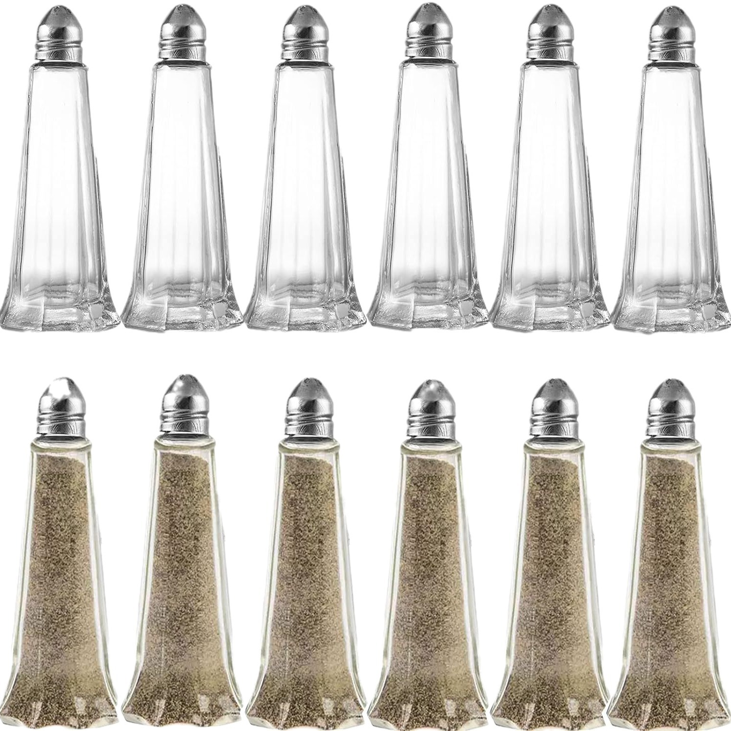 Cross Border 1 oz Tower Salt and Pepper Seasoning Jar Restaurant Use Mini Salt Seasoning Bottle Barbecue Grill Bottles Split Bottles