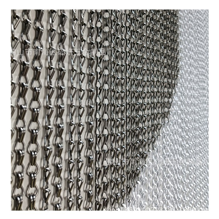 New Decorative Metal Aluminum Mesh Curtain for Shopping Mall, Restaurant, and Clothing Store, Soft Partition Curtain, Supports Customization