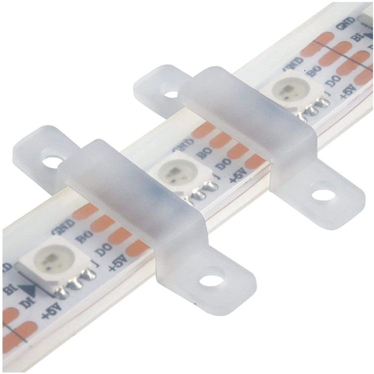 Suitable for 5Mm8Mm10Mm12Mm Width Led Light Strip Silicone Clip New Material 5050 Light Strip Fixed Buckle
