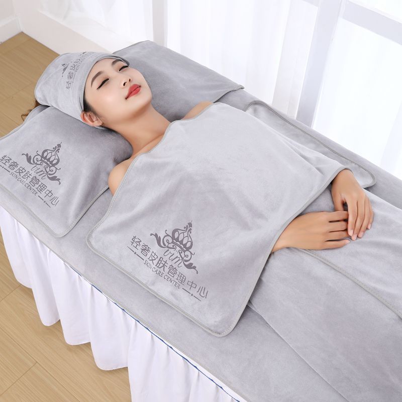 Beauty salon towel special suit closed toe towel bed towel skin management towel bath towel suit printable LOGO