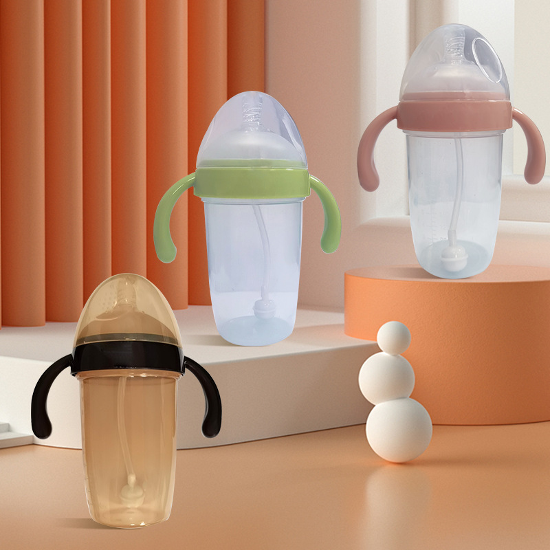 Новый 2025 имитационный бутылочка для грудного молока, большая бутылка для детей, бутылочка с трубочкой, противоколиковая бутылка, оптовая продажа