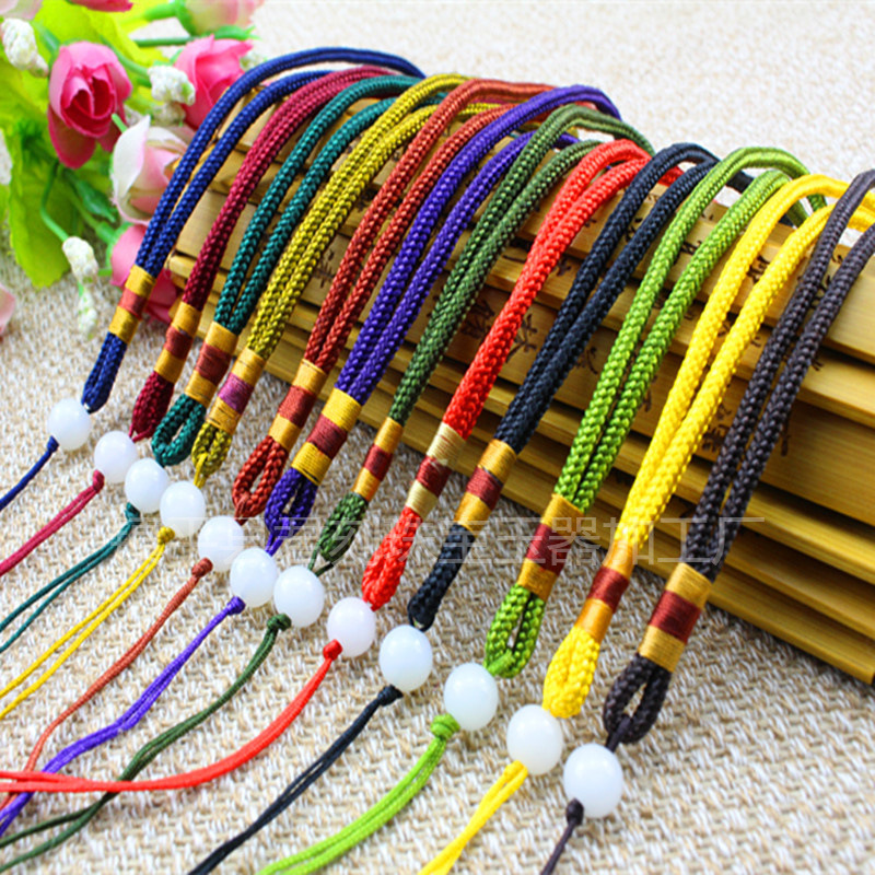Car pendant handle rope jade jewelry scraping board rope mobile phone rope text play jewelry jade accessories lanyard