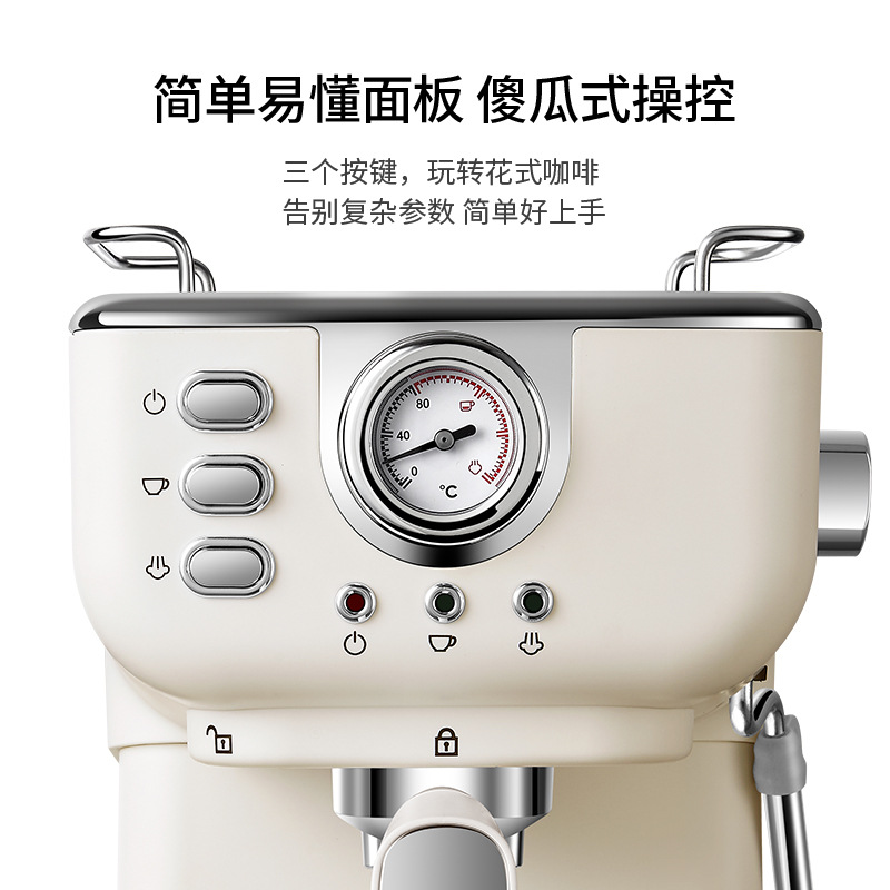 Cross-border dedicated coffee machine Italian semi-automatic home office high-pressure concentrated steam milk foam coffee pot