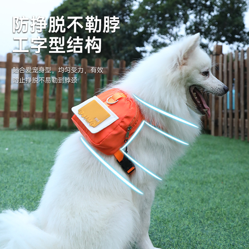 New pet self-backpack cartoon dog small schoolbag cat dog outdoor travel dog backpack pet supplies wholesale