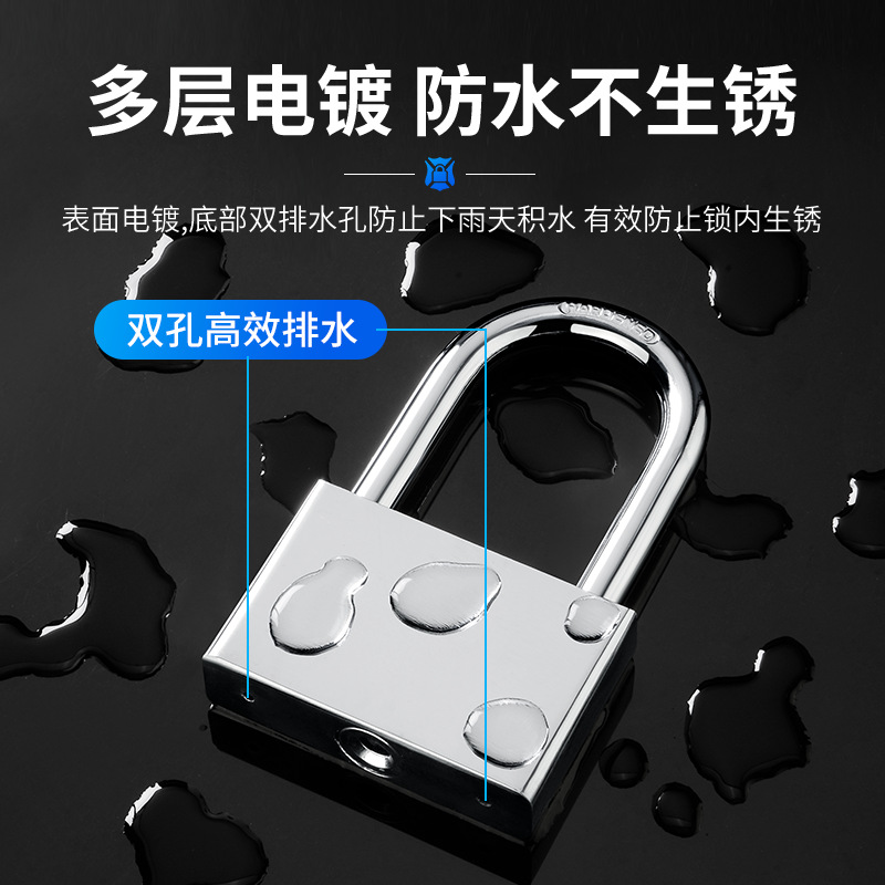 Wholesale Imitation Stainless Steel Padlock Square Blade Anti-Theft Small Lock Unlock Extension 30 40 50 60 70mm