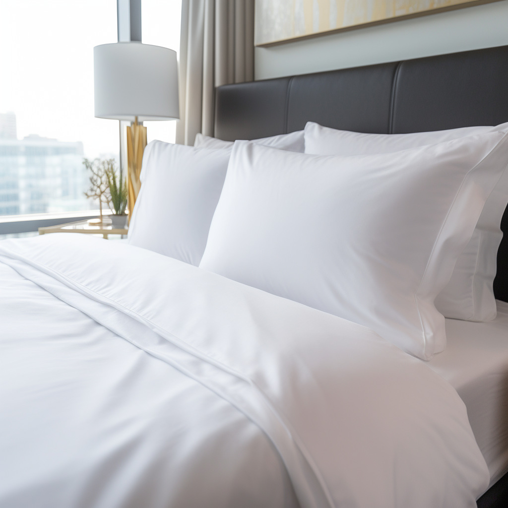 Hotel linen hotel four-piece set hotel bedding bed sheet quilt cover pillowcase pure cotton bed & breakfast hotel linen four-piece set