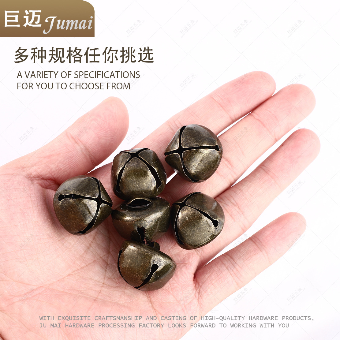 Jumai New Cross bell bronze bronze retro four-leaf Bell Christmas bell art decoration accessories