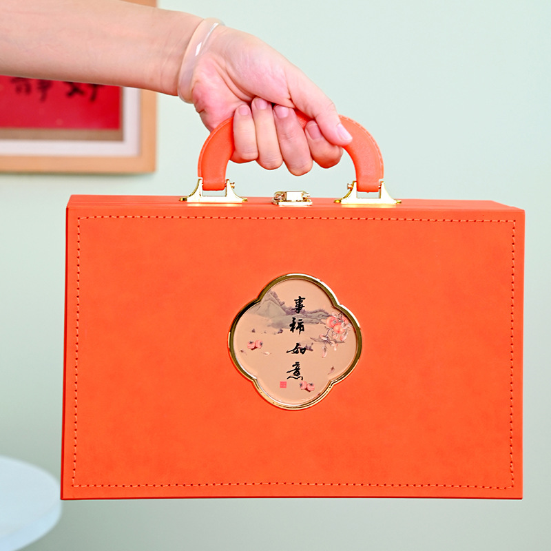 Persimmon and Persimmon everything goes well tea set full set suit ceramic business gift box gift Enterprise return gift with hand gift