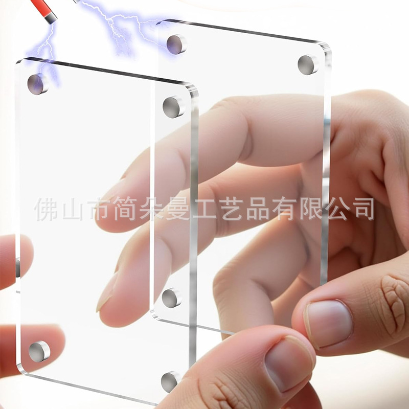 Acrylic Magnetic Polaroid Photo Card Photo Frame Car Sun Visor Photo Holder Magnetic Refrigerator Magnet Photo Holder