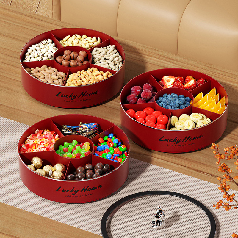 New Year's Fruit Plate 2025 New Classy Exquisite High-Value Living Room Tea House Fruit Snacks Dried Fruit Storage Box