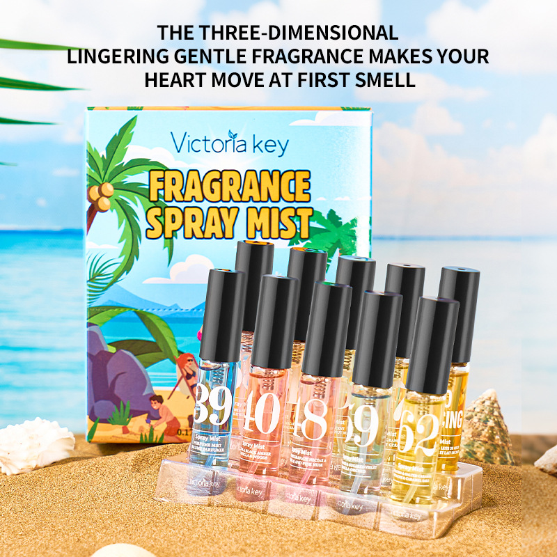 Cross-Border Hot Selling Beach Digital Spray Perfume Set Compact and Portable Body Hair Brazilian Fragrance Spray