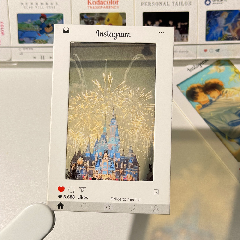 The film frame paper clip light and shadow light transmission small card film 3 inch projection light and shadow photo gift