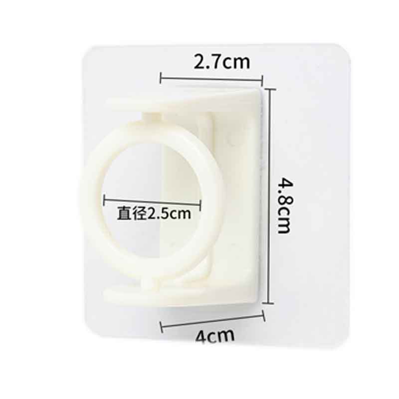 Telescopic rod fixed support kitchen hanging rod door curtain towel rotating non-punch hook rotating hanging ring curtain rod bevel