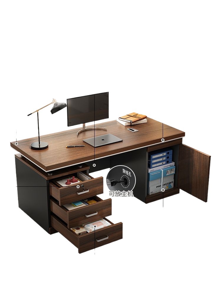 Office Desk Boss Desk Home Computer Desk Desktop Simple Office Employee Desk and Chair Desk Manufacturer