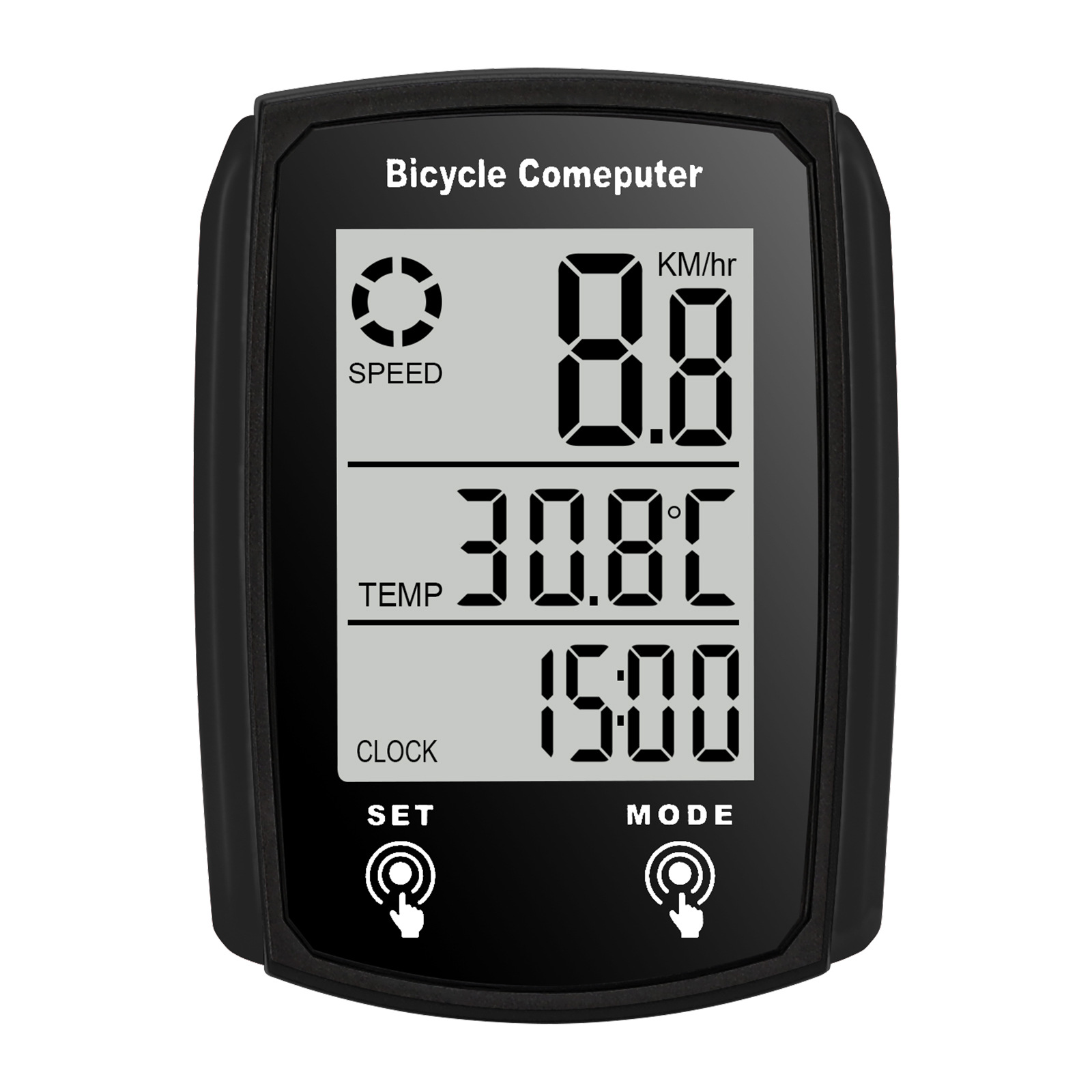 Touch Screen Bicycle Wired Code Meter Speedometer Odometer English Code Meter Luminous Wired Code Meter Odometer