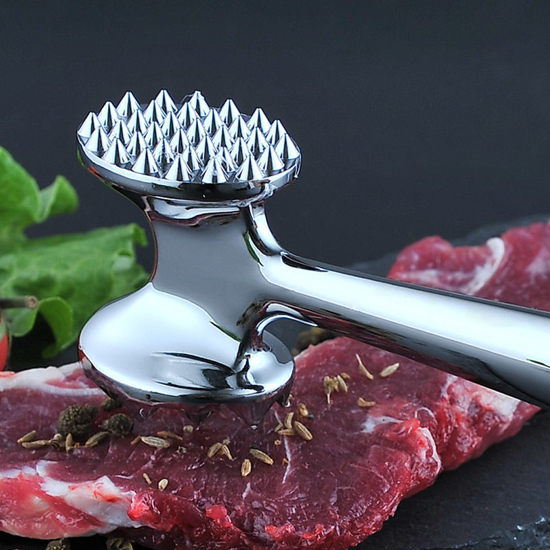 Solid hammer steak hammer steak hammer zinc alloy rib breaker kitchen tender meat beating tool double-sided loose meat hammer