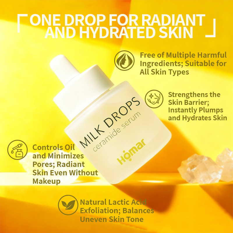 Oem Ceramide Goat Milk Essence Repairs Skin Barrier and Brightens Skin Tone Ceramide Essence