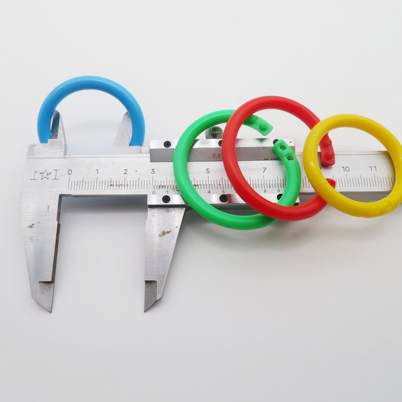 Spot plastic book ring binding card double button loose-leaf color binding book ring photo album card ring hardware ring