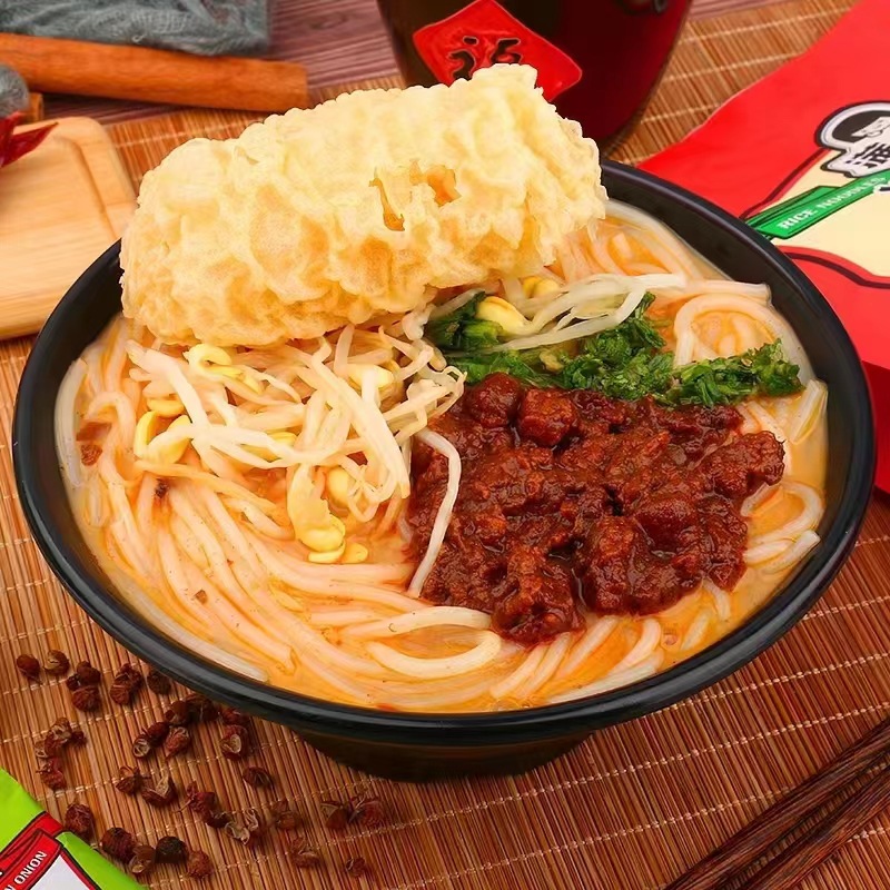 Manxiaopeng Fat Rice Noodles Ramen Wholesale Hong Kong Style 10 Bag Gift Pack Super Rich New Product Upgraded Ring Free