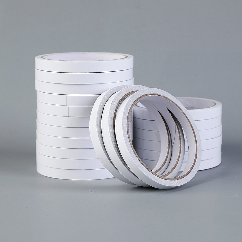 Hengying wholesale white thin double-sided tape high viscosity student handmade accessories office stationery double-sided tape