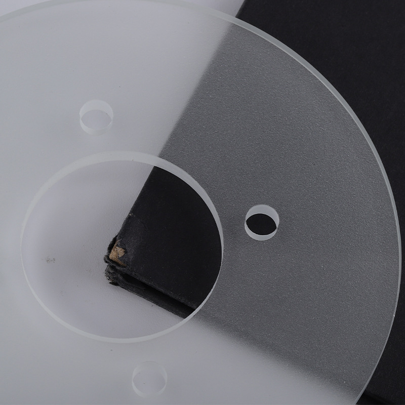 Customized 4mm Acid-Washed Frosted Glass Underwater Lamp Ultra-White Oil Sandblasting Glass Sandblasting Small Disc Acid-Washed Tempered Glass