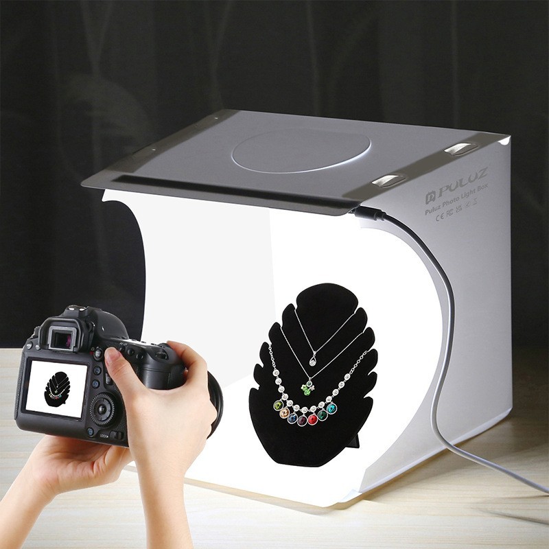 Puluz Fat Cow 20cm Portable Folding Led Photo Studio Mini Photography Light Box Small Photography Equipment