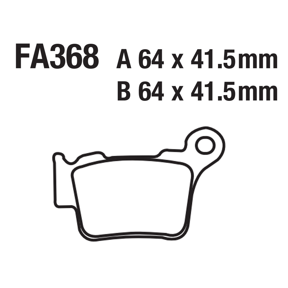 Motorcycle disc brake pad skin FA368 KTM SX XC XCW SXF EXC 250 300 125 150