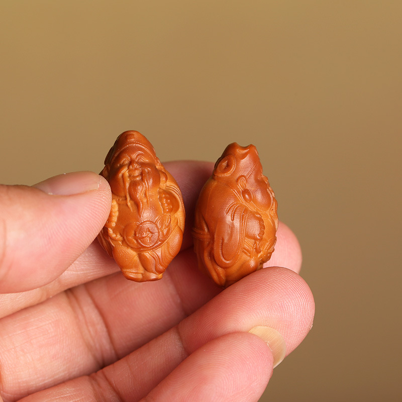 Olive Stone Carved God of Wealth Bracelet, Embarrassing Face DIY Accessories, Cabbage, Pixiu Pendant, Jewelry