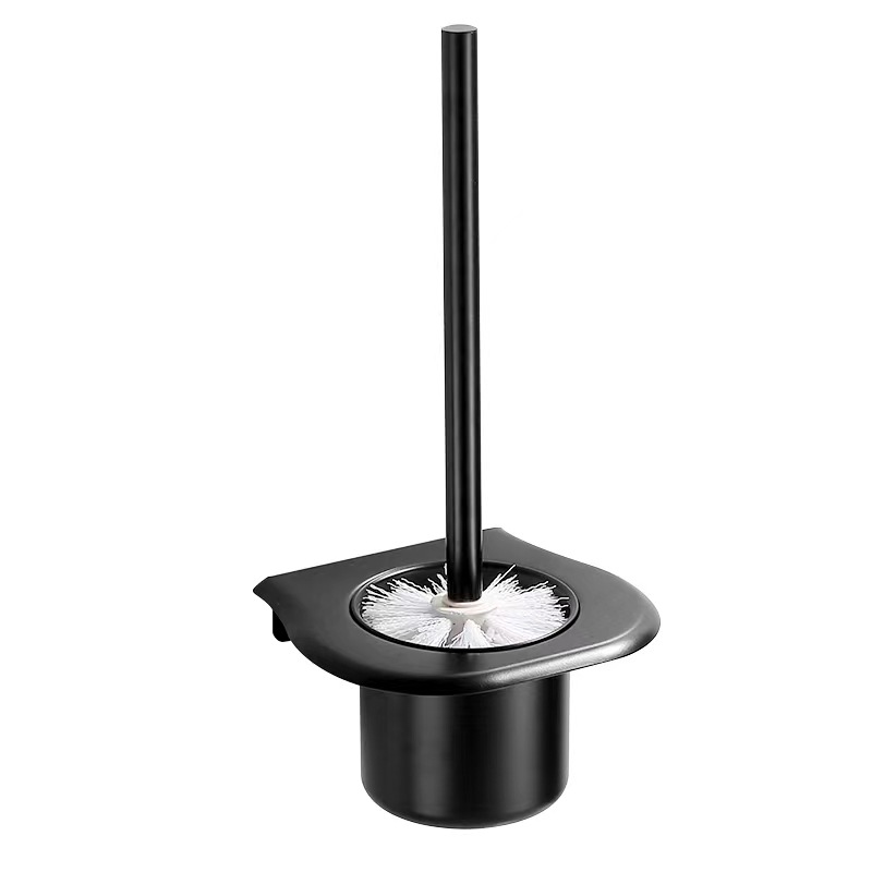 304 Stainless Steel Toilet Brush Toilet Brush Wall-Mounted Glass Toilet Brush Replacement Brush Head Rod Storage Wall-Mounted