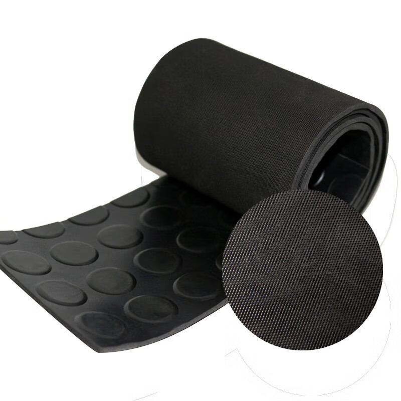 Round Buckle Rubber Sheet Black Anti-Slip Rubber Pad Steel Plate Pattern Shock-Absorbing Rubber Sheet Rubber Leather Dot Rubber Sheet