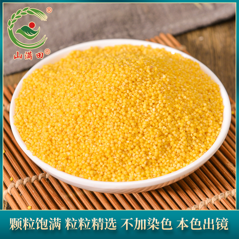 Inner Mongolia yellow millet 5kg double vacuum new rice moon rice fat yellow millet unit welfare millet