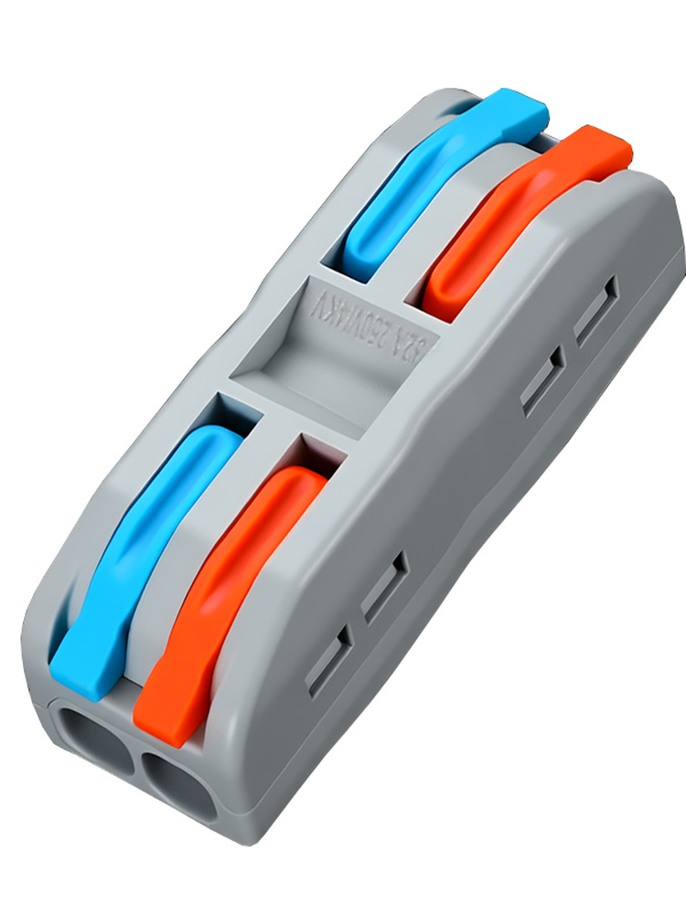 Pct Fast Two-In and Two-Out Terminal Block 2-Position Docking Connector Wire Connector Plug-In Crimping and Paralleling Device