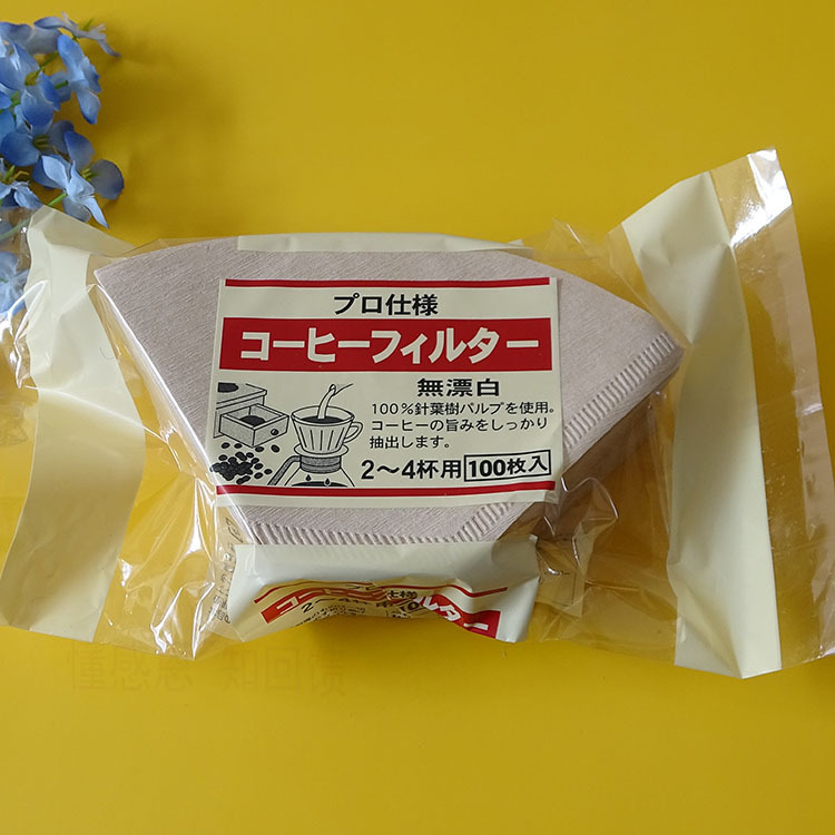 Конусная фильтровальная бумага для кофе 100 штук Вентиляторная капельная фильтровальная бумага для кофейника 102 Ручная фильтровальная бумага V60