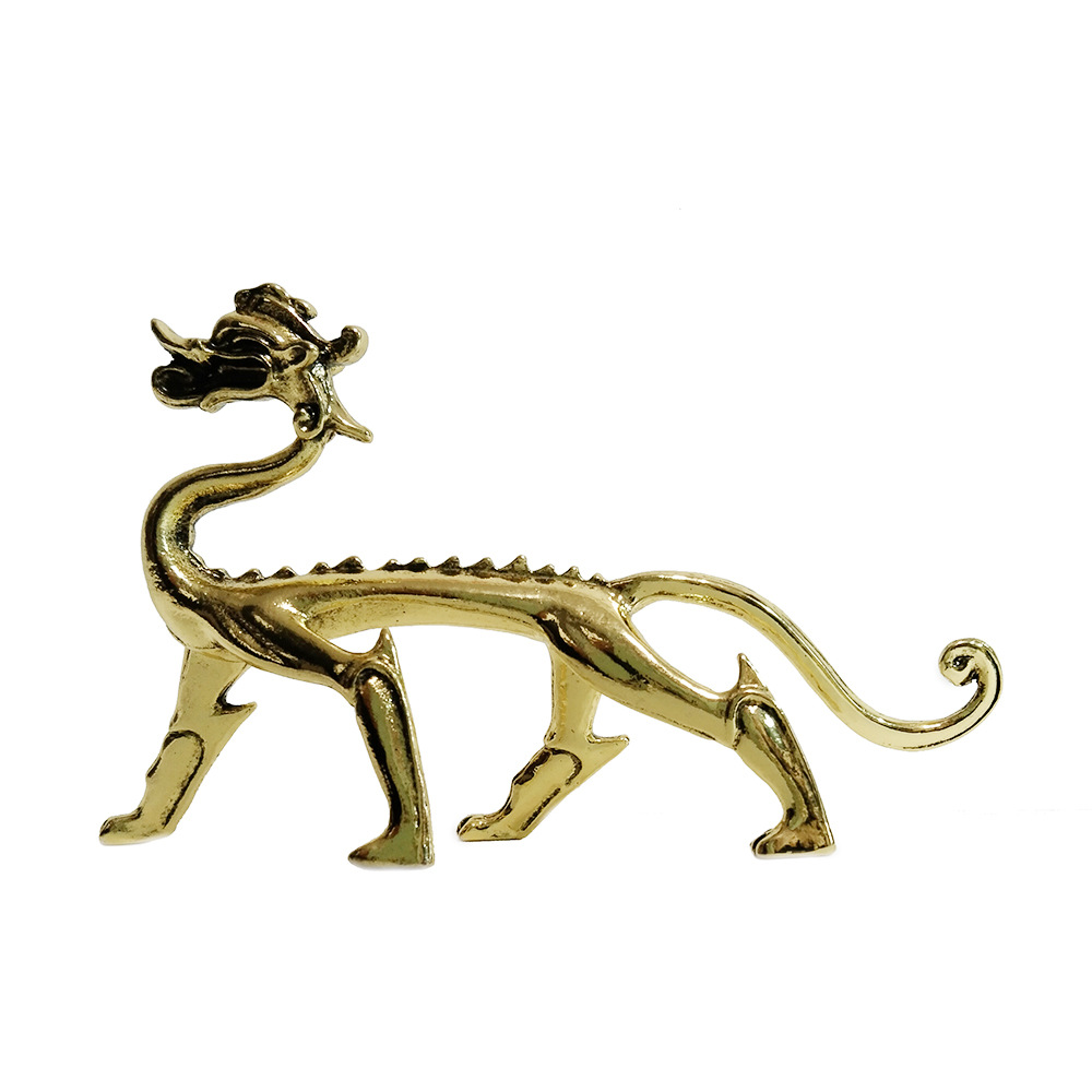 Cross-Border Antique Gold-Colored Crafts Ornaments, Dragon-Shaped Incense Holder, Dragon-Shaped Aromatherapy Decorations, Wholesale Incense Burner, Aromatherapy Burner