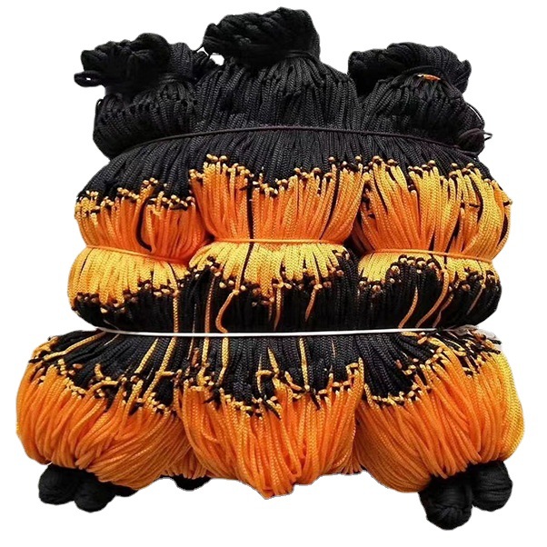 Black and yellow ball pocket basketball net thick nylon thread pure hand-woven ball Net Solid Portable Universal