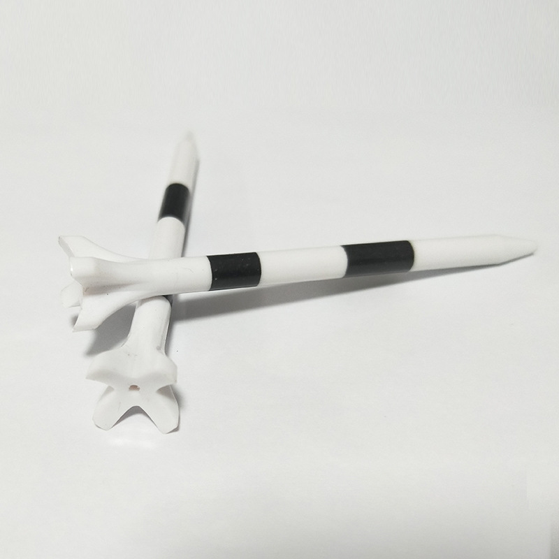 Plastic golf ball nail stripe printing multiple length specifications ball holder customizable color LOGO plastic nail