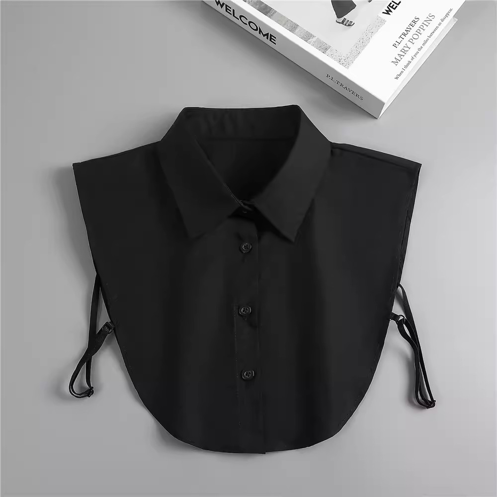 Cross-border Shirt Fake Collar Collar Women's All-match Fake Collar Shirt Collar Polyester Cotton Decorative Vertical Collar Pointed Collar Fake Collar Accessories