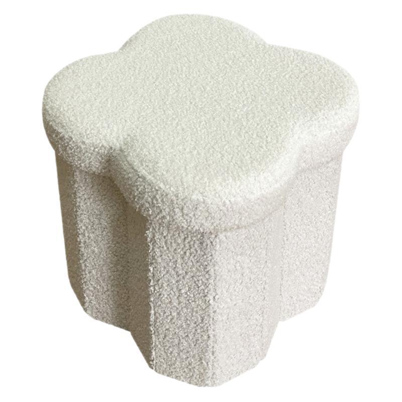 Velvet Foldable Multifunctional Round Storage Stool for Home Storage and Shoe Changing Stool That Can Be Used as a Storage Stool