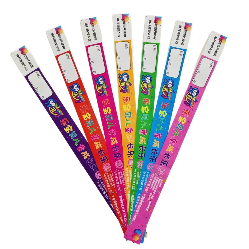 Disposable Dupont Paper Bracelet Customized Amusement Park Scenic Spot Exhibition Bar Kidsren's Park Ticket Admission Ticket Wristband