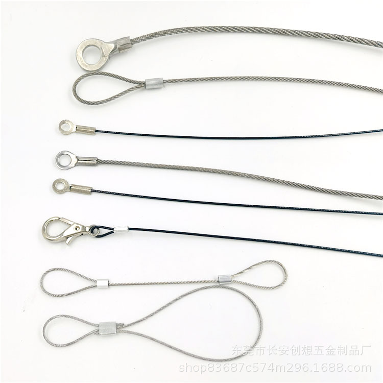 304 Stainless Steel Wire Rope Pressed Stainless Steel Terminal Wire Rope Galvanized Rubber Coated Wire Rope Pressed Terminal Processing